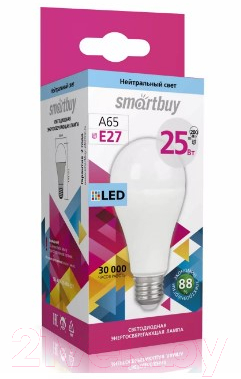 Лампа SmartBuy SBL-A65-25-40K-E27