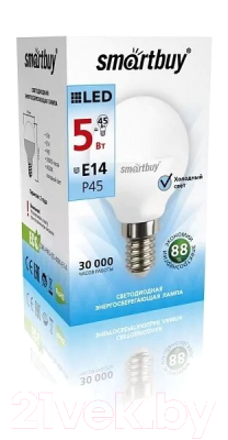 Лампа SmartBuy SBL-P45-05-40K-E14