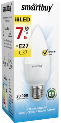 Лампа SmartBuy SBL-C37-07-30K-E27