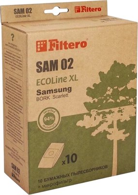 

Комплект расходных материалов для пылесоса, ECOLine SAM 02 S-Bag