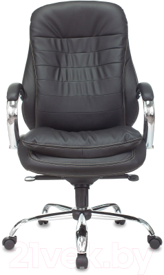 Кресло офисное Бюрократ T-9950 (черный кожа/хром)