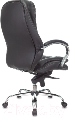 Кресло офисное Бюрократ T-9950 (черный кожа/хром)