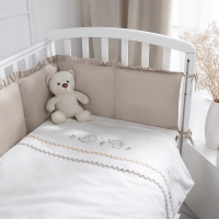 Комплект постельный для малышей Perina Toys Sateen Collection / ТСК6-02.4 (6 предметов, песочный) - 