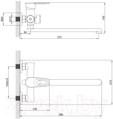 Смеситель Эверест B22-274B