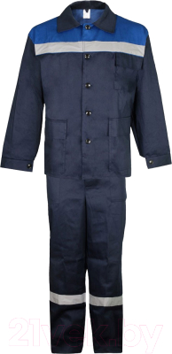 Комплект рабочей одежды Sardoba Tekstil Производственник (р-р 44-46/158-164, тёмно-синий/василёк)