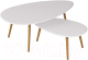 Комплект журнальных столиков Калифорния мебель Твинс (белый) - 