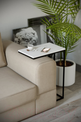 Приставной столик Калифорния мебель Агами (белый)