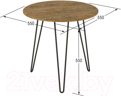 Журнальный столик Калифорния мебель РИД 530 (дуб американский)