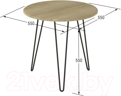 Журнальный столик Калифорния мебель РИД 530 (дуб сонома)
