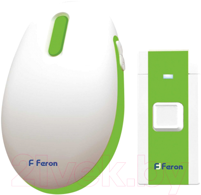 Электрический звонок Feron E-375 / 23688 (белый/зеленый)