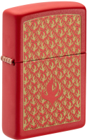 Зажигалка Zippo Flame Pattern / 49573 (красный матовый) - 