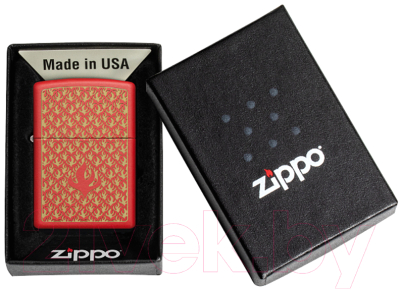 Зажигалка Zippo Flame Pattern / 49573 (красный матовый)