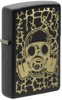 Зажигалка Zippo Skull Gas Mask / 49574 (черный матовый) - 