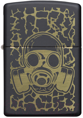 Зажигалка Zippo Skull Gas Mask / 49574 (черный матовый)