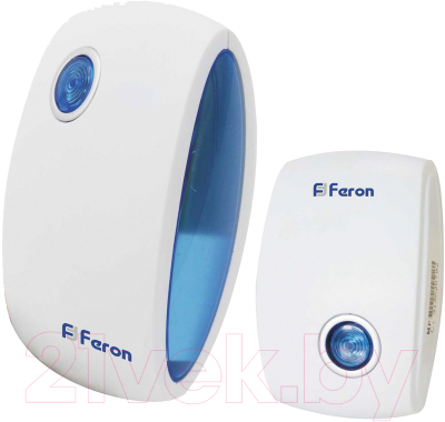 Электрический звонок Feron E-374 / 23689 (белый/синий)