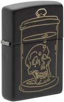 Зажигалка Zippo Skull Design / 49575 (черный матовый) - 