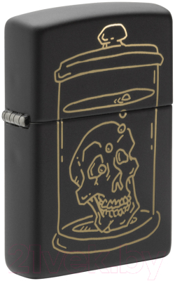 Зажигалка Zippo Skull Design / 49575 (черный матовый)