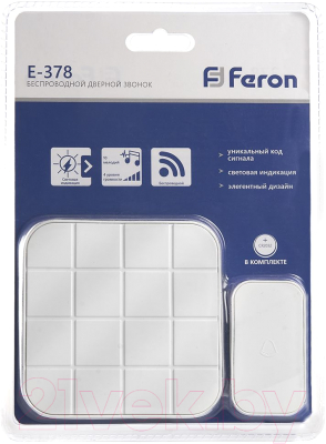Электрический звонок Feron E-378 / 41434 (белый)