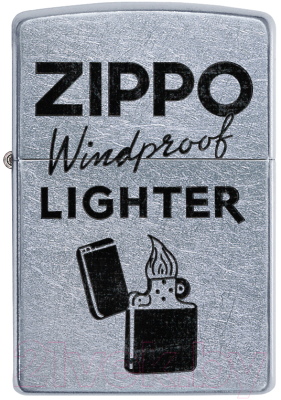 Зажигалка Zippo Windproof / 49592 (серебристый матовый)
