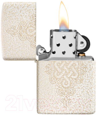 Зажигалка Zippo Lucky Knot Design / 49599 (бежевый матовый)