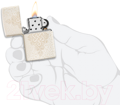 Зажигалка Zippo Lucky Knot Design / 49599 (бежевый матовый)