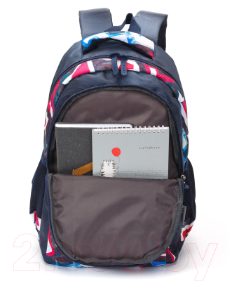 Школьный рюкзак Torber Class X / T2602-NAV-BLU (темно-синий/розовый)