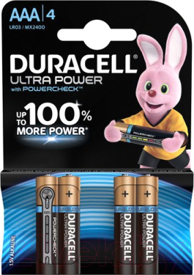 Комплект батареек Duracell UltraPower AAA (4шт)
