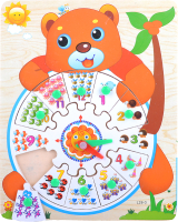 

Развивающая игрушка Kribly Boo, Часы. Медвежонок / 84737