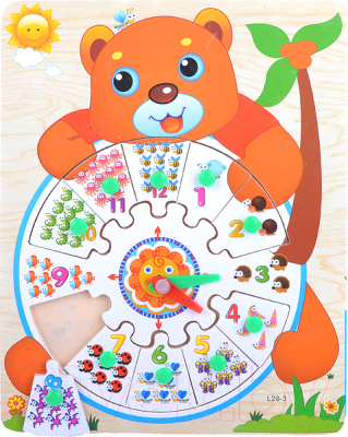 

Развивающая игрушка Kribly Boo, Часы. Медвежонок / 84737