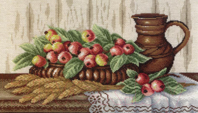 Набор для вышивания М.П.Студия Натюрморт с райскими яблоками / НВ-368М