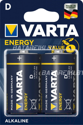 Комплект батареек Varta Energy тип D LR20 / 04120229412