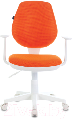 Кресло детское Brabix Fancy MG-201W / 532410 (белый/оранжевый TW-96-1)
