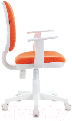 Кресло детское Brabix Fancy MG-201W / 532410 (белый/оранжевый TW-96-1)