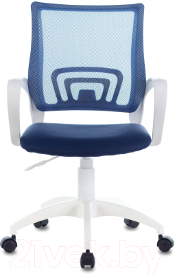 Кресло офисное Brabix Fly MG-396W / 532399 (белый/темно-синий TW-05/TW-10)