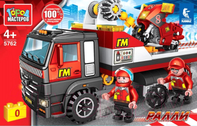 

Конструктор Город мастеров, KAMAZ Камаз-перевозчик с мотоциклом / 5762-KK