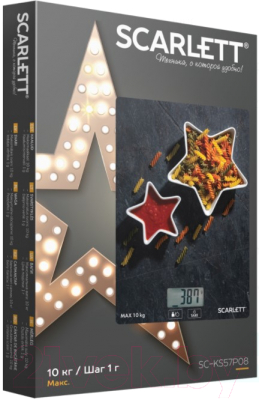 Кухонные весы Scarlett Gold Stars SC-KS57P08