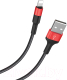 Миниатюра изображения товара Кабель Hoco X26 Xpress AM-8pin Lightning (1м, черный/красный)
