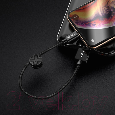 Изображение товара Кабель Hoco X35 AM-8pin Lightning (0.25м, черный)