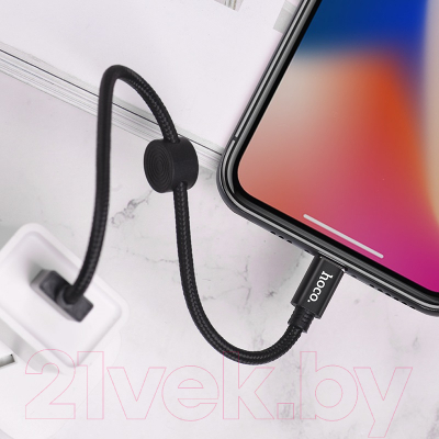 Изображение товара Кабель Hoco X35 AM-8pin Lightning (0.25м, черный)