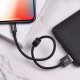 Миниатюра изображения товара Кабель Hoco X35 AM-8pin Lightning (0.25м, черный)