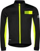 Велокуртка FORCE Frost Softshell / 900021-L-F (черный/флуоресцентный) - 