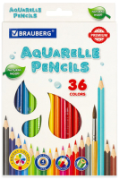 Набор цветных карандашей Brauberg Premium Aquarelle / 181674 (36цв) - 