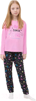 Пижама детская Mark Formelle 567726 (р.98-52, розовый/маски на графите)