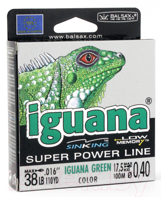 Изображение товара Леска монофильная Balsax Iguana Box 0.40мм / 0067593 (100м)