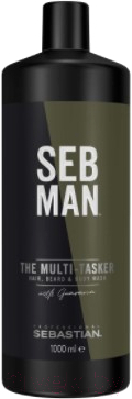 Шампунь для волос Seb Man 3-в-1 The Multi-Tasker Hair Beard&Body (1л)