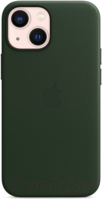 Чехол-накладка Apple Leather Case With MagSafe для iPhone 13 Mini / MM0J3 (Sequoia Green)