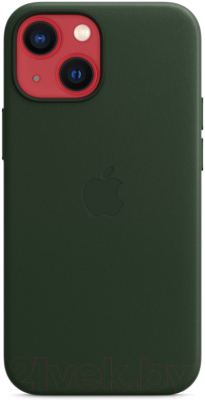 Чехол-накладка Apple Leather Case With MagSafe для iPhone 13 Mini / MM0J3 (Sequoia Green)