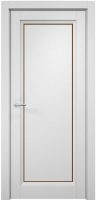 Дверь межкомнатная MDF Techno Stefany 4001 60x200 (белый/лакобель коричневый) - 