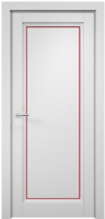 Дверь межкомнатная MDF Techno Stefany 4001 70x200 (белый/лакобель красный) - 