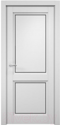 Дверь межкомнатная MDF Techno Stefany 4002 90x200 (белый/лакобель черный)